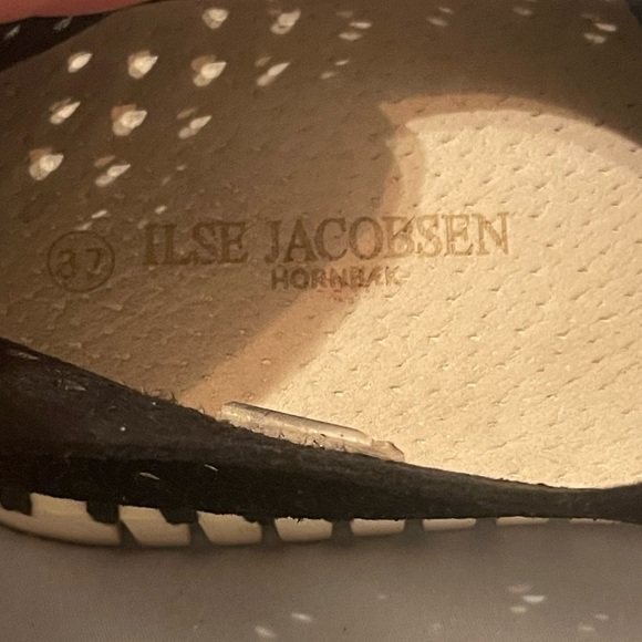 Ilse Jacobsen Black and Cream Perforated Footwear - Picture 6 of 6